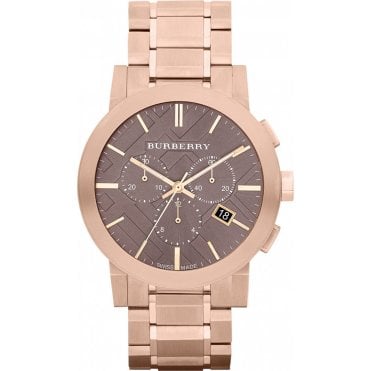 Burberry BU9754 Unisex Rose Gold The City Chronograph Watch
