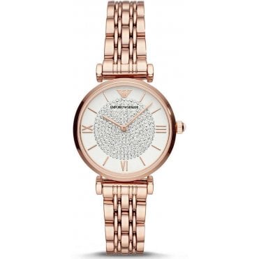 Emporio Armani AR11244 Ladies Rose Gold Gianni T-Bar Watch