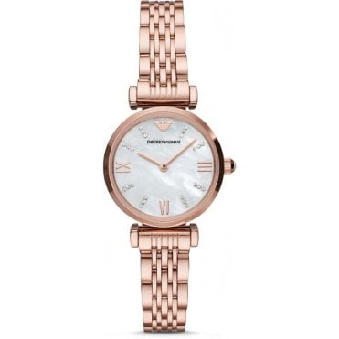 Emporio Armani AR11316 Ladies Rose Gold Gianni T-Bar Watch