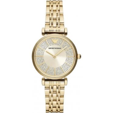 Emporio Armani AR11608 Ladies Gold Gianni T-Bar Watch