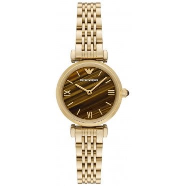 Emporio Armani AR11703 Ladies Gold Gianni T-Bar Watch