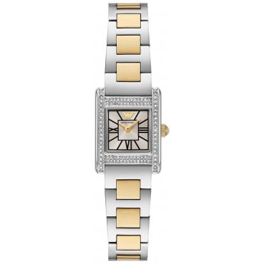 Emporio Armani AR11704 Ladies Two Tone Crystal Watch
