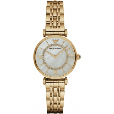 Emporio Armani AR1907 Ladies Gold Gianni T-Bar Watch