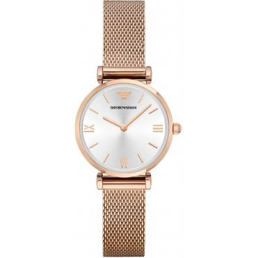 Emporio Armani AR1956 Ladies Rose Gold Mesh Watch