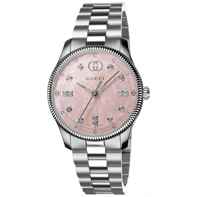 Gucci YA1265062 Ladies 29mm G-Timeless Diamond Watch