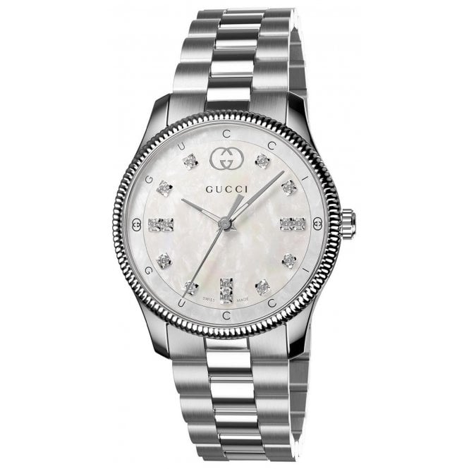 Gucci YA1265064 Ladies 29mm G-Timeless Diamond Watch