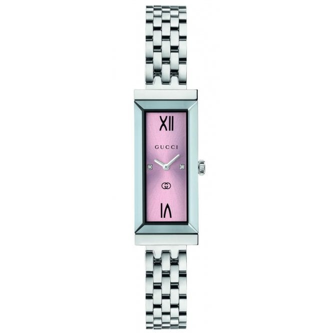 Gucci YA127516 Ladies 14mm G-Frame Diamond Set Watch