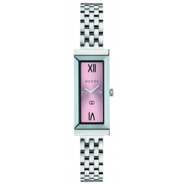 Gucci YA127516 Ladies 14mm G-Frame Diamond Set Watch