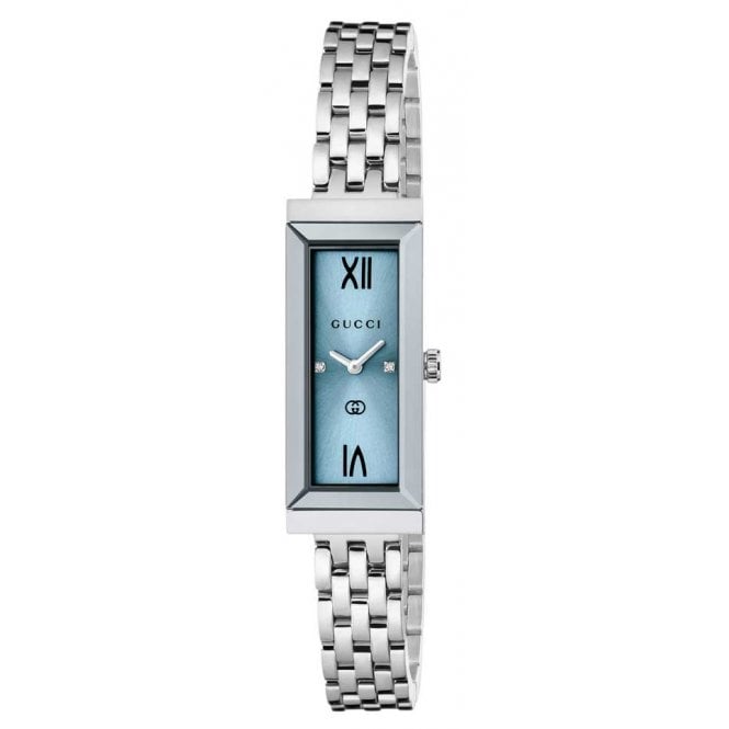 Gucci YA127517 Ladies 14mm G-Frame Diamond Set Watch