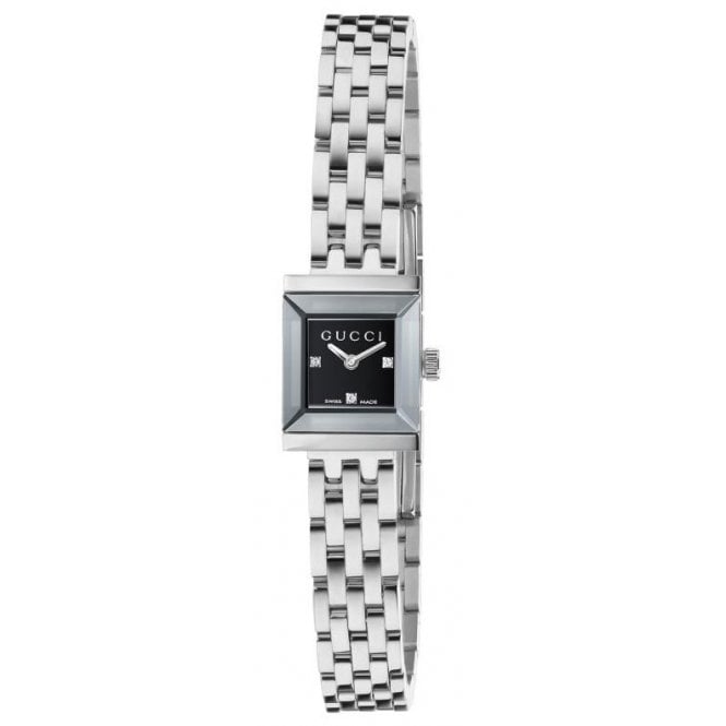 Gucci YA128507 Ladies 14mm G-Frame Diamond Set Watch
