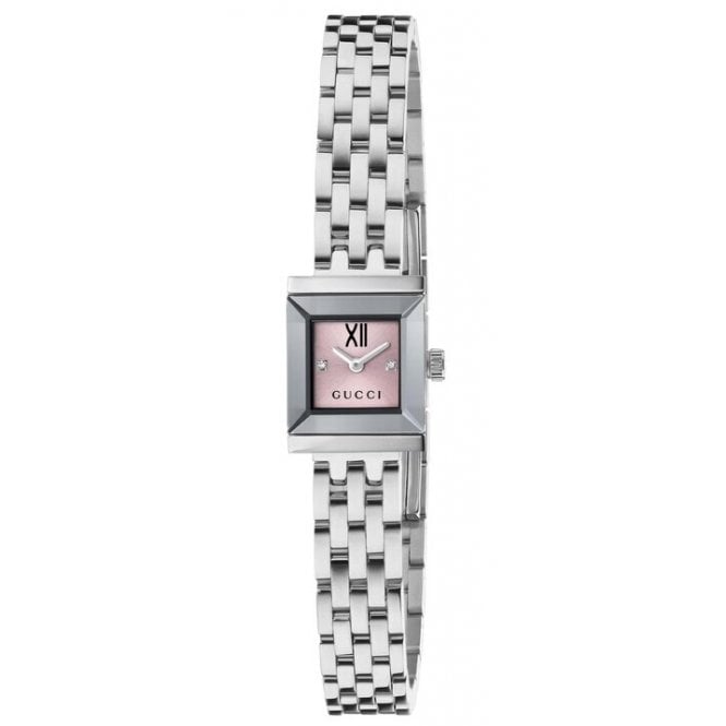 Gucci YA128539 Ladies 14mm G-Frame Diamond Set Watch