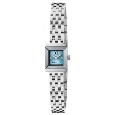 Gucci YA128540 Ladies 14mm G-Frame Diamond Set Watch