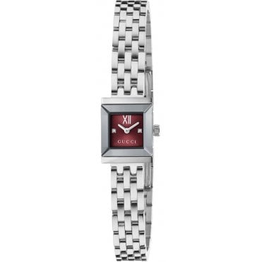 Gucci YA128541 Ladies 14mm G-Frame Diamond Set Watch