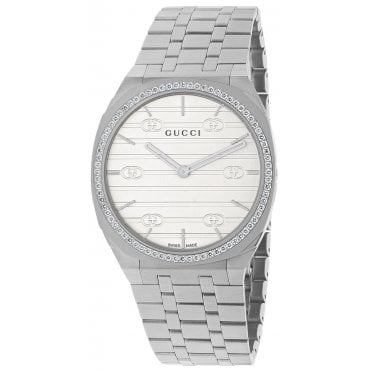 Gucci YA163401 Ladies 34mm 25H Diamond Watch