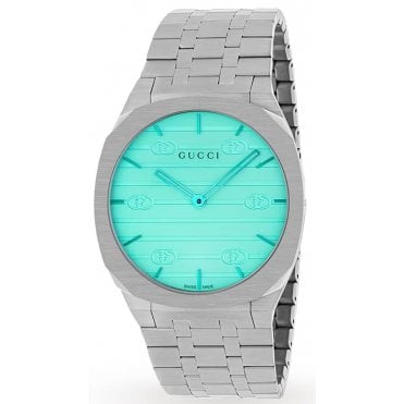 Gucci YA163409 Unisex 38mm 25H Ocean Blue Glass Watch