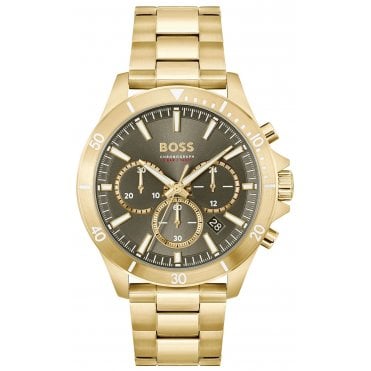 Hugo Boss HB 1514059 Mens Gold Troper Chronograph Watch