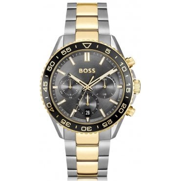 Hugo Boss HB 1514144 Mens Two Tone Runner Watch