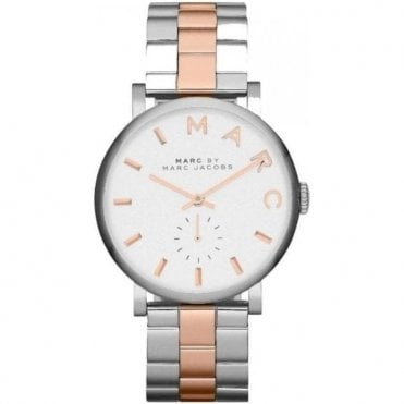 Marc Jacobs MBM3312 Ladies Two Tone Baker Watch