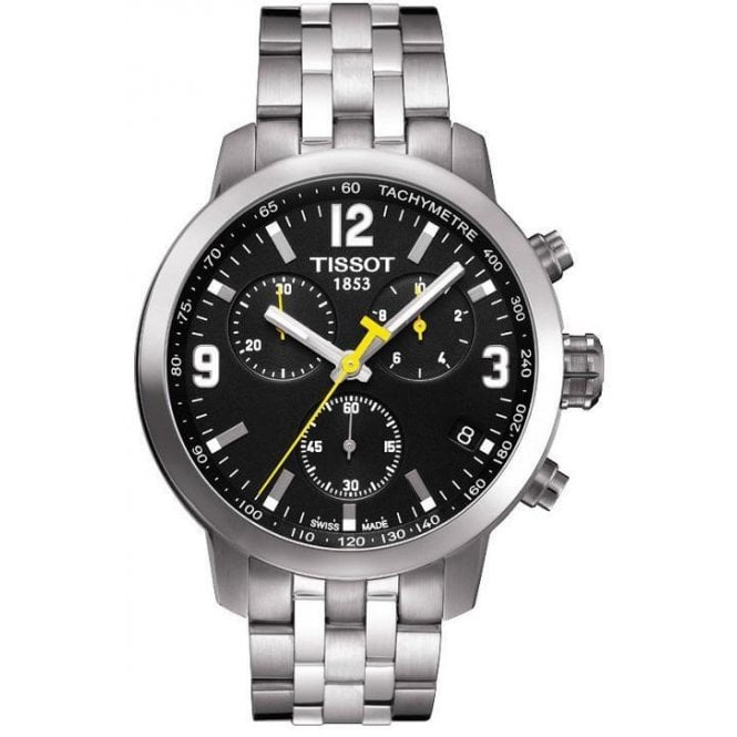 Tissot T055.417.11.057.00 Mens Black Dial PRC 200 Chronograph Watch