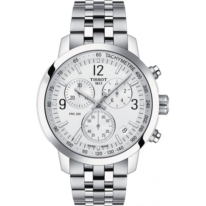 Tissot T114.417.11.037.00 Mens Silver Dial PRC 200 Chronograph Watch