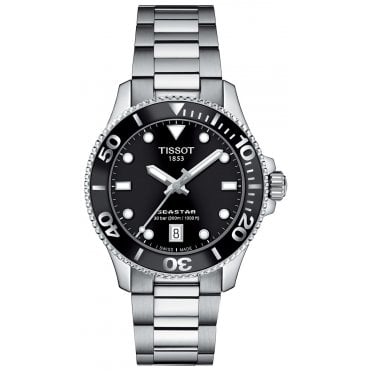 Tissot T120.210.11.051.00 Unisex 36mm Black Dial Seastar 1000 Watch
