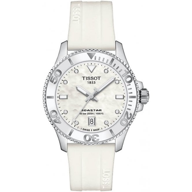 Tissot T120.210.17.116.00 Ladies 36mm Diamond Seastar 1000 Watch