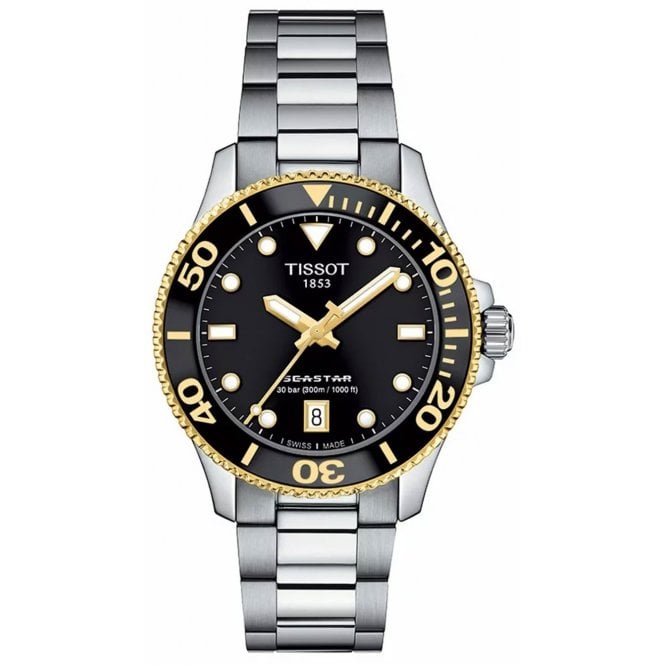 Tissot T120.210.21.051.00 Unisex 36mm Black Dial Seastar 1000 Watch