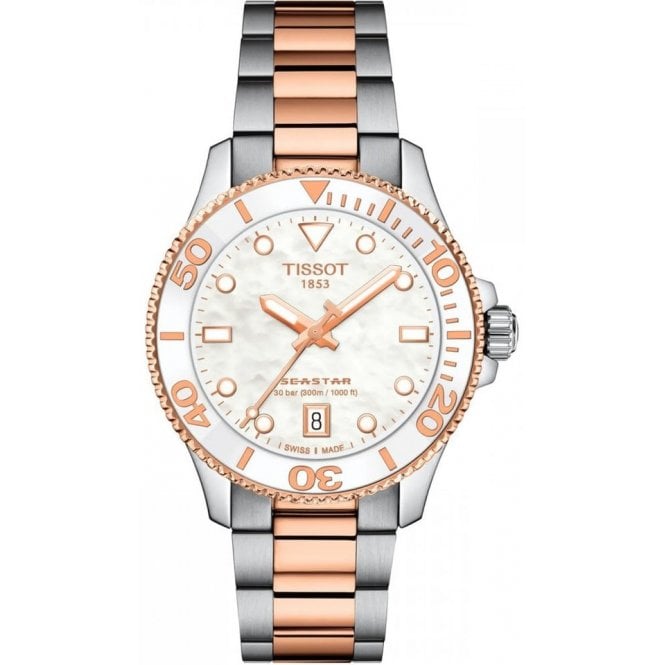 Tissot T120.210.22.111.00 Unisex 36mm Two Tone Seastar 1000 Watch
