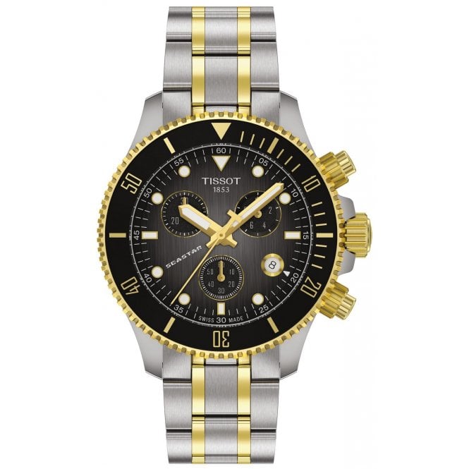 Tissot T120.217.22.061.00 Mens 38mm Two Tone Seastar 1000 Watch