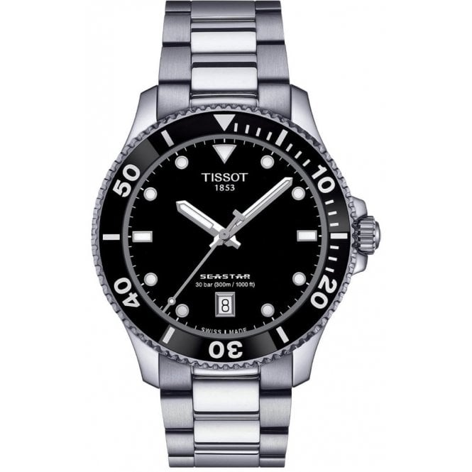 Tissot T120.410.11.051.00 Mens 40mm Black Dial Seastar 1000 Watch