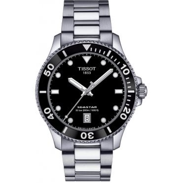 Tissot T120.410.11.051.00 Mens 40mm Black Dial Seastar 1000 Watch