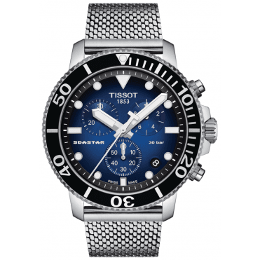 Tissot T120.417.11.041.02 Mens 45.5mm Blue Dial Seastar 1000 Chronograph Watch