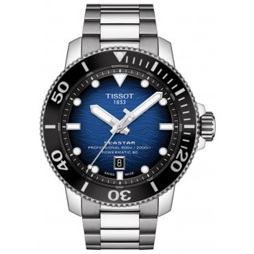 Tissot T120.607.11.041.01 Mens 46mm Blue Dial Seastar 2000 Professional Powermatic 80 Watch