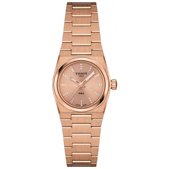Tissot T137.010.33.506.00 Ladies 25mm Diamond Rose Gold PRX Watch
