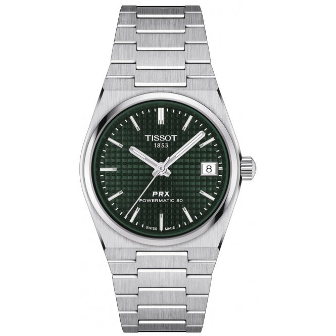Tissot T137.207.11.091.00 Unisex 35mm Green Dial PRX Powermatic 80 Watch