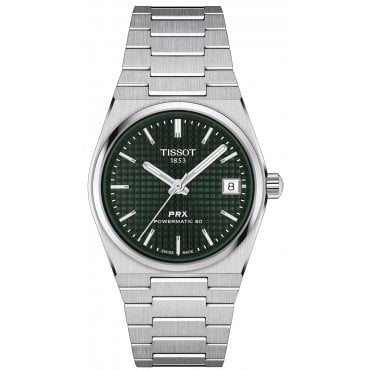 Tissot T137.207.11.091.00 Unisex 35mm Green Dial PRX Powermatic 80 Watch