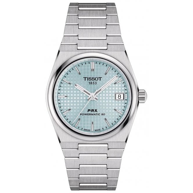 Tissot T137.207.11.351.00 Unisex 35mm Ice Blue Dial PRX Powermatic 80 Watch