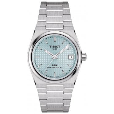 Tissot T137.207.11.351.00 Unisex 35mm Ice Blue Dial PRX Powermatic 80 Watch