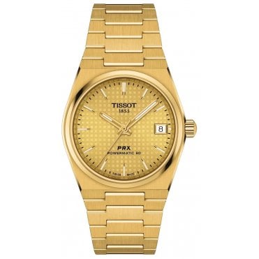 Tissot T137.207.33.021.00 Unisex 35mm Gold PRX Powermatic 80 Watch