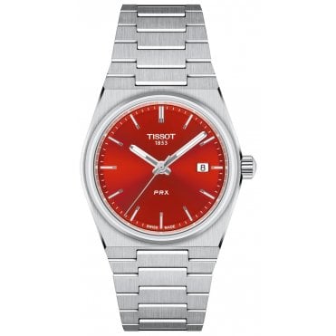 Tissot T137.210.11.421.00 Unisex 35mm Red Dial PRX Watch
