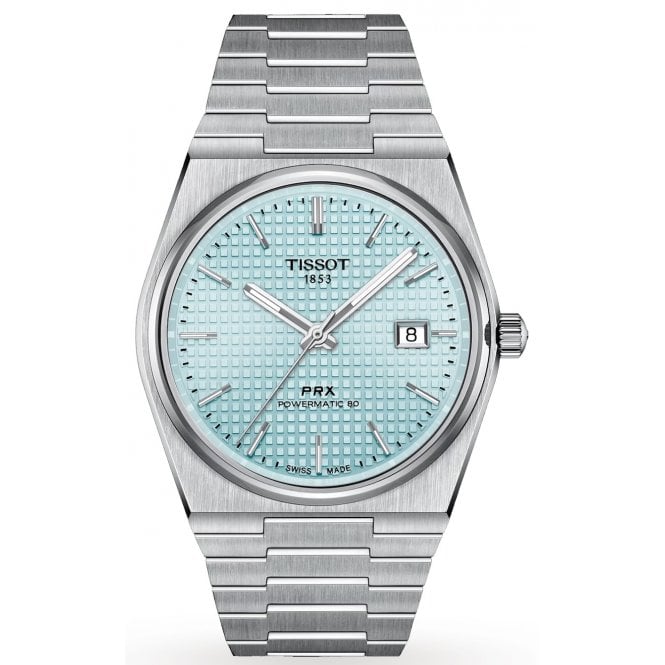 Tissot T137.407.11.351.00 Mens 40mm Ice Blue Dial PRX Powermatic 80 Watch