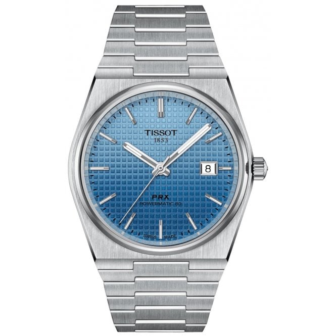 Tissot T137.407.11.351.01 Mens 40mm Gradient Light Blue Dial PRX Powermatic 80 Watch