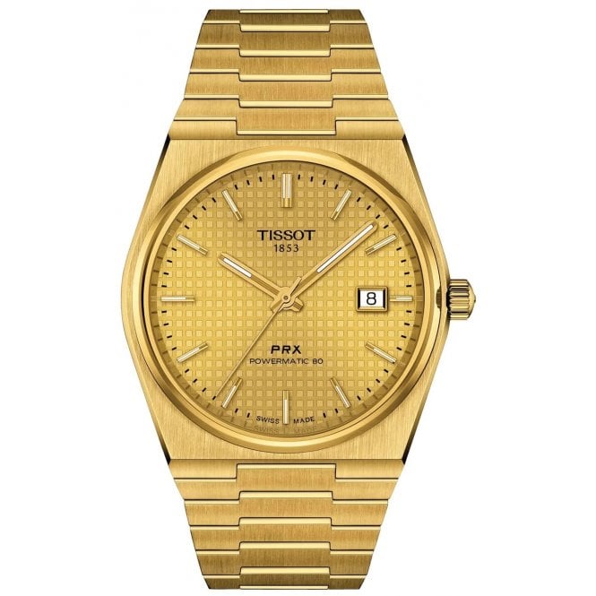 Tissot T137.407.33.021.00 Mens 40mm Gold PRX Powermatic 80 Watch