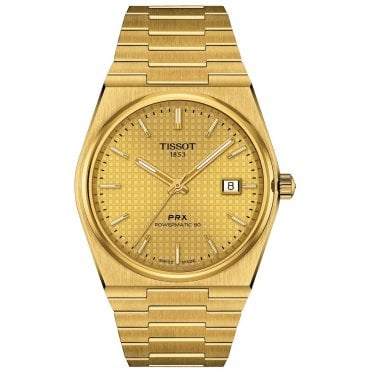 Tissot T137.407.33.021.00 Mens 40mm Gold PRX Powermatic 80 Watch
