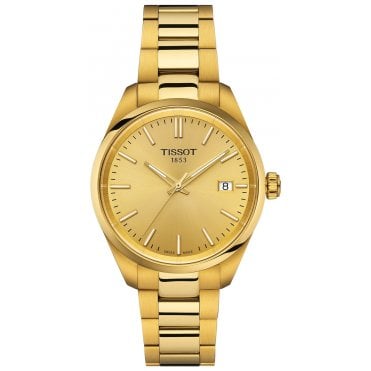 Tissot T150.210.33.021.00 Ladies 34mm Gold PR 100 Watch