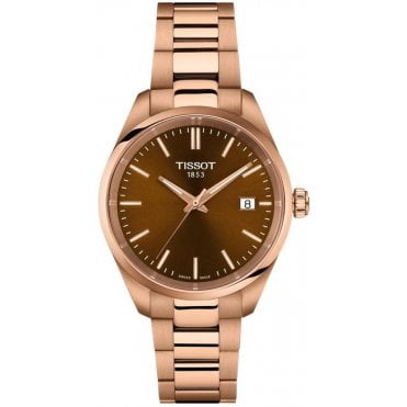 Tissot T150.210.33.291.00 Ladies 34mm Rose Gold PR 100 Watch