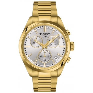 Tissot T150.417.33.031.00 Mens 40mm Gold PR 100 Watch