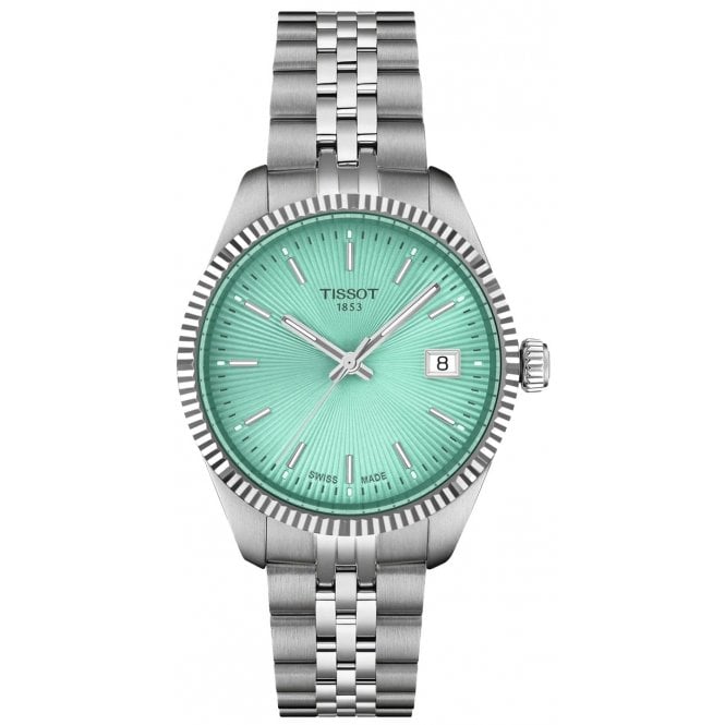 Tissot T156.210.11.091.00 Ladies 34mm Mint Green Dial Ballade Watch