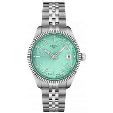 Tissot T156.210.11.091.00 Ladies 34mm Mint Green Dial Ballade Watch